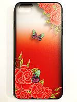 Чохол для iPhone 6 Plus/6s Plus Remax Cover Glamour Series квіти червоний
