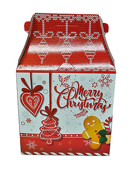 Коробка новорічна пакувальна 700 гр  Вязаний