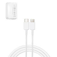 USB кабель для мобильных телефонов Samsung, 2xUSB тип-C, 100 см, 3 A, белый, service pack