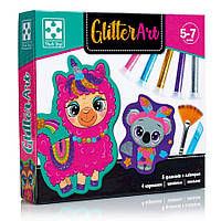 Набор для творчества "Glitter Art Блестящие зверята" VT4501-11, 5 флаконов с глиттерами от IMDI