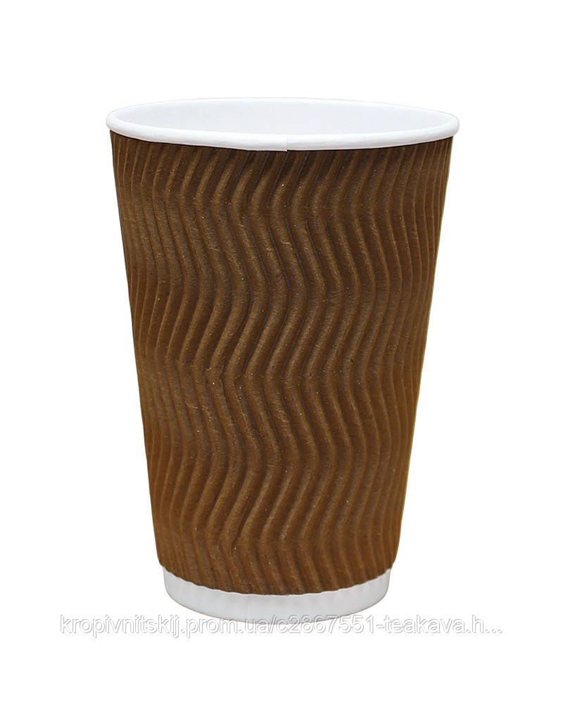 Гофростакан 250 мл крафт, 20 шт., фото 1