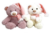 М'яка іграшка Ведмедик у ковпаку (рожевий та білий) 25см від магазину style & step