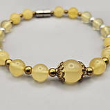Браслет натуральний цільний природний бурштин куля вага 8,1г, фото 3