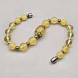 Браслет натуральний цільний природний бурштин куля вага 8,1г, фото 4