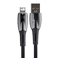 Кабель Baseus Glimmer Series Fast Charging Data Cable USB to iP 2.4A 1m Black