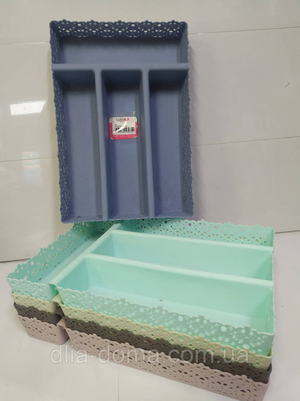 Лоток-сушилка ложки/вилки Ажур  34*22*4 см    02970, фото 1