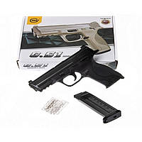 Детский пистолет на пульках "Smith&Whesson MP40" Galaxy G51 металл черный от 33Cows
