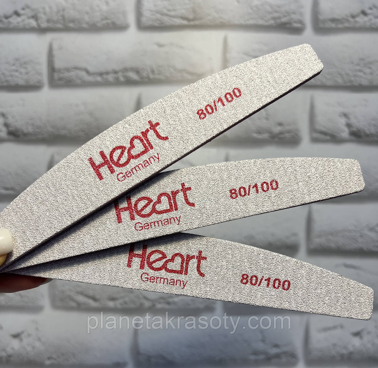 Пилка для нігтів Heart Half 80/100