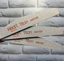 Пилка для нігтів Heart Half Titan 100/100, півколо тонка