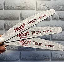 Пилка для нігтів Heart Half Titan 150/150, півколо тонка