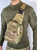 Тактичний рюкзак на одне плече 10л мультикам 1186