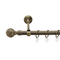 Карниз Orvit Арабеска металлический однорядный открытый РИФЛЕНАя труба кольцо металлическое АКВАРИЯ 19 мм 200