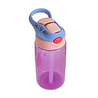 Детская бутылка для воды с трубочкой Baby Bottle LB400 500ml 2шт./уп. Фиолет/Красная бутылочка для воды «D-s»