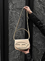 Женская сумка Diesel 1DR Iconic Shoulder Bag Beige (бежевая) модная актуальная сумочка torba0224топ