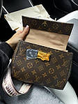 Жіноча сумка Louis Vuitton (коричнева) стильна модна містка сумка art0353топ, фото 4