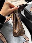Жіноча сумка Louis Vuitton (коричнева) стильна модна містка сумка art0353топ, фото 8