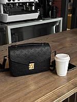 Женская сумка Louis Vuitton Super Pochette Black Bag (чёрная) крутая стильная сумочка torba0055 тренд