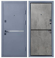 Вхідні двері метал мдф із вставкою нержавіючої сталі антрацит 860-960*2050мм New 2023
