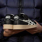 Чоловічі кросівки Asics Black Beige (чорні з білим і бежевим) демісезонні повсякденні кеди I1593топ, фото 9