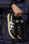 Чоловічі кросівки Asics Black Beige (чорні з білим і бежевим) демісезонні повсякденні кеди I1593топ, фото 10