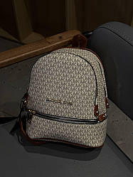 Жіночий рюкзак Michael Kors Monogram Backpack Mini Beige (бежевий) повсякденний місткий рюкзак torba0218 vkros