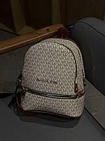 Женский рюкзак Michael Kors Monogram Backpack Mini Beige (бежевый) повседневный вместительный рюкзак torba0218