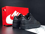 Чоловічі зимові кросівки Nike Air Force (чорні) модні повсякденні кроси 11966 Найктоп, фото 3