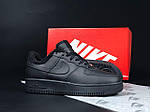 Чоловічі зимові кросівки Nike Air Force (чорні) модні повсякденні кроси 11966 Найктоп, фото 5