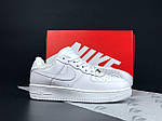Чоловічі зимові кросівки Nike Air Force (білі) модні повсякденні кроси 11967 Найктоп, фото 5