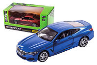 Машина металл 68415 "Автопром", 2 цвета, 1:35 BMW M850i Coupe, батар, свет, звук, откр.двери, от магазина