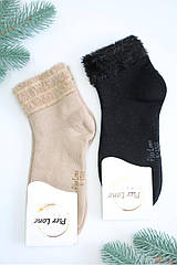 ОПТОМ чорні Шкарпетки махрові з ворсом для дівчинки р. 35-40 (24-26(38-40) див.) Pier Lone 8681788474966