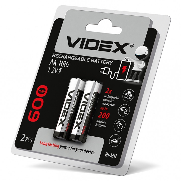 Акумулятори Videx HR6 / AA 600mAh. Ціна за 1шт.