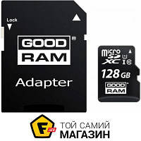 Карта памяти Goodram microSDXC 128GB UHS-I Class 10 + SD адаптер (M1AA-1280R12)