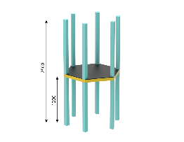 Вежа Шестигранна 1,2 відкрита Kidigo