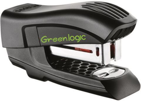 Степлер компактний GREENLOGIC MINI, пластиковий, 15 л., + 400 скоб (скобі No24/6; 26/6), асорті