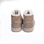 Чоловічі зимові кросівки Nike Air Jordan 1 Retro (бежеві) високі стильні кеди з хутром 2520топ, фото 3