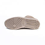 Чоловічі зимові кросівки Nike Air Jordan 1 Retro (бежеві) високі стильні кеди з хутром 2520топ, фото 6