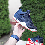 Чоловічі зимові кросівки Nike Air Jordan 4 Retro PSG Paris Saint Germain (чорні) модні кроси 3985 Найктоп, фото 2