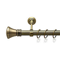 Карниз Orvit Люксор металлический однорядный открытый РИФЛЕНАя труба кольцо металлическое АКВАРИЯ 25 мм 160 см