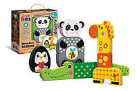 Деревянная игрушка Kids hits, KH20/006, кубики12 деталей 4 персонажа в коробке р. 21,4*21,9*5,5 см от магазина