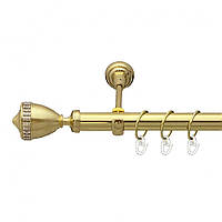 Карниз Orvit Этерния металлический однорядный открытый ГЛАДКАЯ труба кольцо металлическое Золото 25 мм 160
