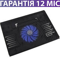 Охлаждающая Подставка Для Ноутбука до 15.6" Esperanza Solano с подсветкой, черная, с вентилятором