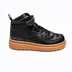 Чоловічі зимові кросівки Nike Air Force Gore-Tex (чорні) високі модні повсякденні кеди 1740топ, фото 5