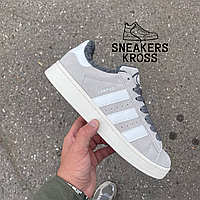 Мужские зимние кроссовки Adidas Campus 00s Grey Winter. адидас кампус серые мех