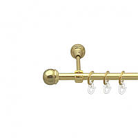 Карниз Orvit Тоди Макс металлический однорядный открытый ГЛАДКАЯ труба кольцо металлическое Золото 16 мм 160