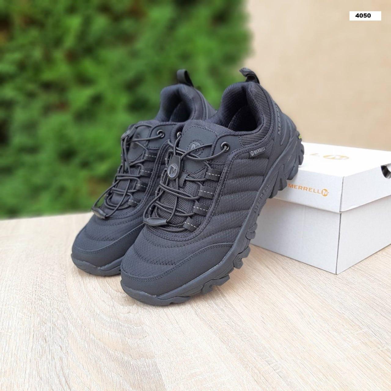 Чоловічі зимові кросівки Merrell Moc Vibram (чорні) низькі універсальні термо кроси О4050топ