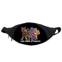 Поясная сумка бананка ФНАФ Аниматроники (GB-FNAF 5 ночей с Фредди 06) Gear Bag черная