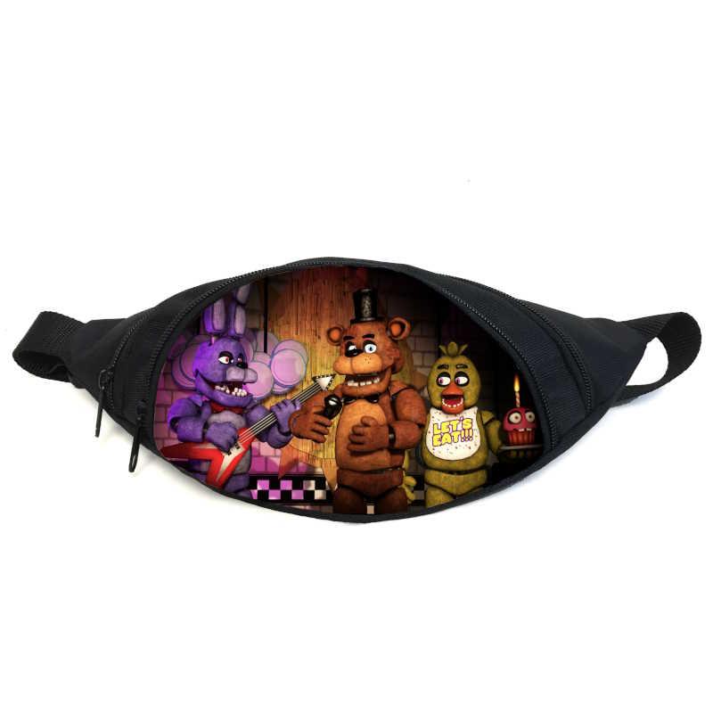 Поясна сумка бананка ФНАФ Аніматроніки (GB-FNAF 5 ночей з Фредді 07) Gear Bag чорна