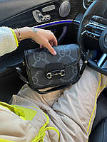 Женская сумка Gucci Horsebit (чёрная) красивая удобная сумочка Gi3806 house