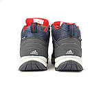 Чоловічі зимові кросівки Adidas Climaproof (сині з червоним) високі спортивні кроси з хутром О4053топ, фото 9